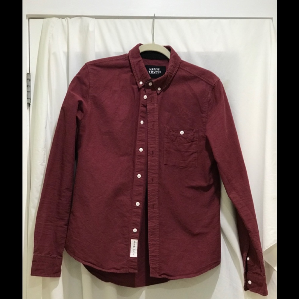 Men’s “Native Youth” Burgundy Pre-owned Shirt